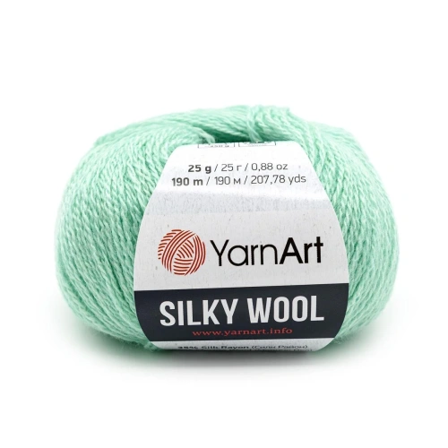 Пряжа YarnArt 'Silky Wool' 25гр 190м (35% шелковая вискоза, 65% шерсть мериноса) (340 мятный)