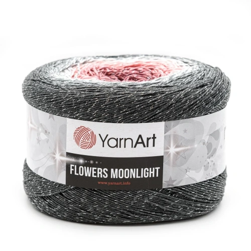 Пряжа YarnArt 'Flowers Moonlight' 260гр 1000м (53% хлопок, 43% полиакрил, 4% металлик) (3279 секционный)