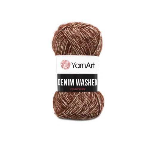 Пряжа YarnArt 'Denim Washed' 50гр 130м (70% хлопок, 30% акрил) (917 коричневый)