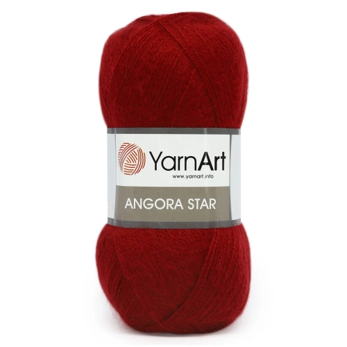 Пряжа YarnArt 'Angora Star' 100гр 500м (20% тонкая шерсть, 80% акрил) (3024 т-красный)