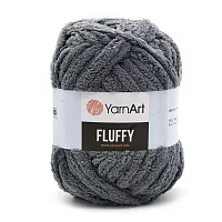 Пряжа YarnArt 'Fluffy' 150гр 70м (100% микрополиэстер) (722 серый)