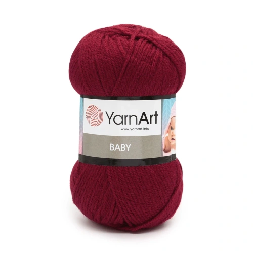 Пряжа YarnArt 'Baby' 50гр 150м (100% акрил) (3024 красный)