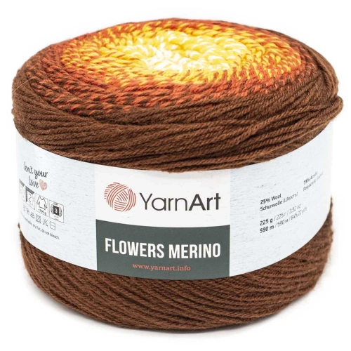 Пряжа YarnArt 'Flowers Merino' 225гр 590м (25% шерсть, 75% акрил) (530 секционный)